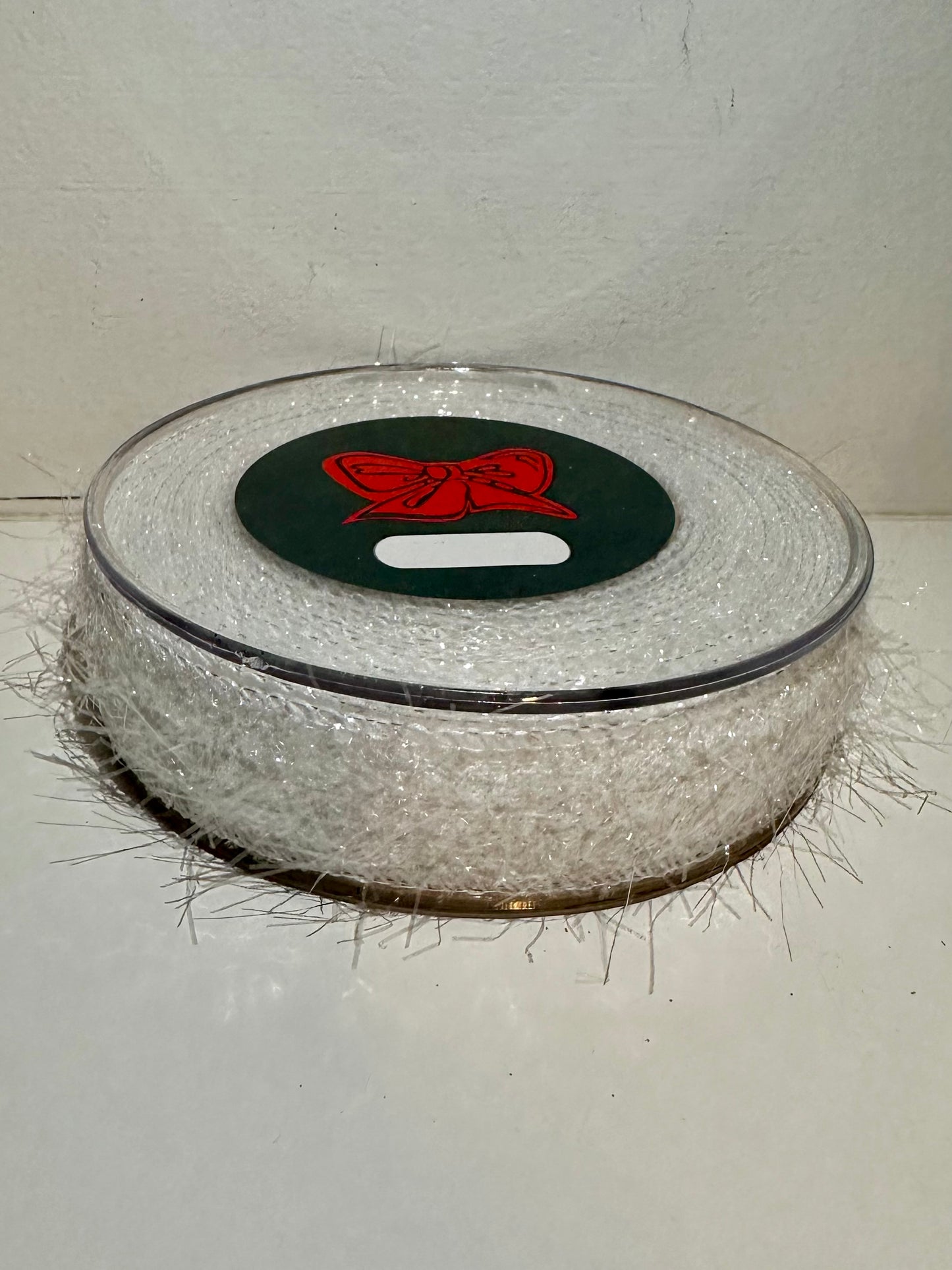 Wit lint met glitter lintjes