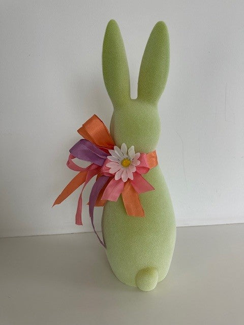 Gepersonaliseerd gevlokt konijn - oranje accenten