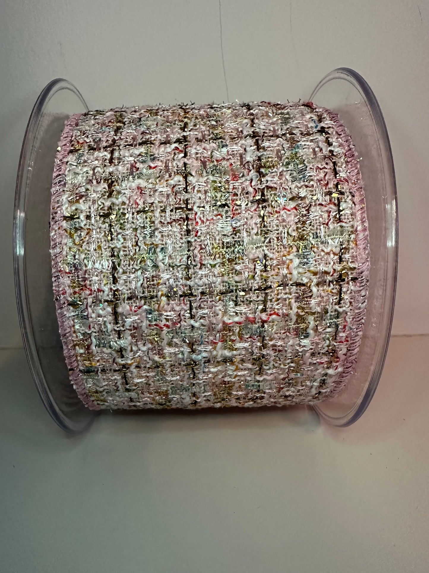 Roos geruit patroon lint met stras details