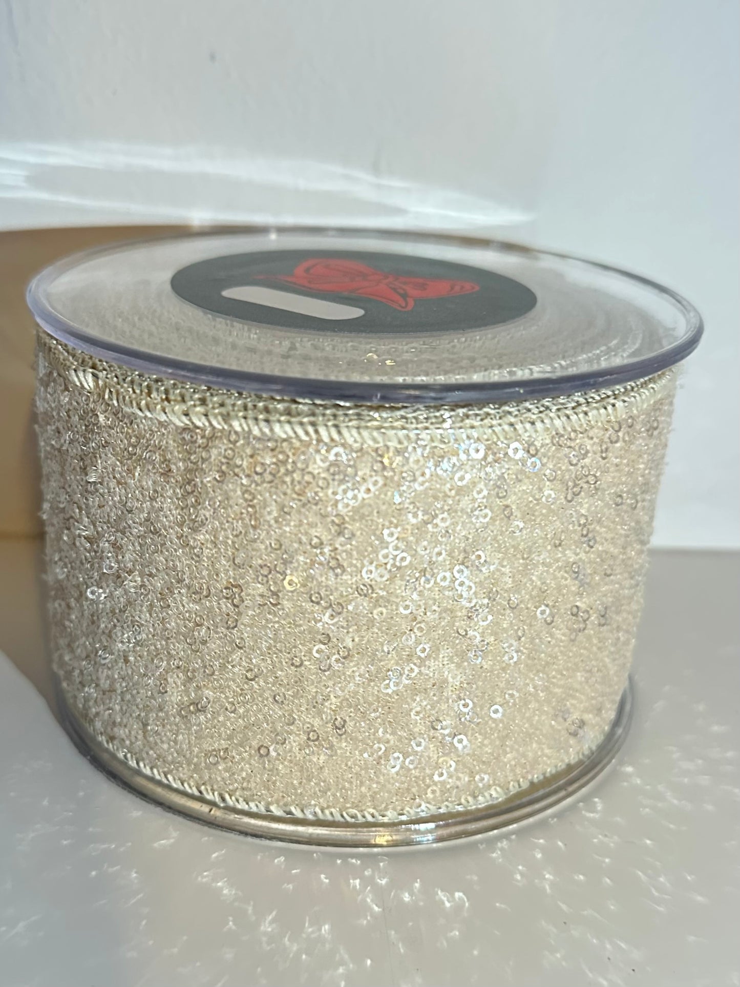 Champagne lint met pailleten