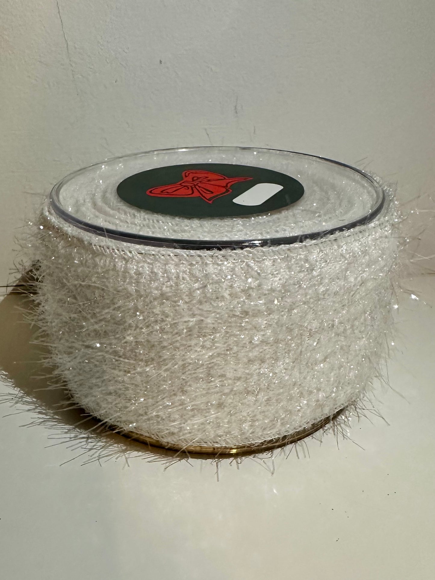 Wit lint met glitter lintjes